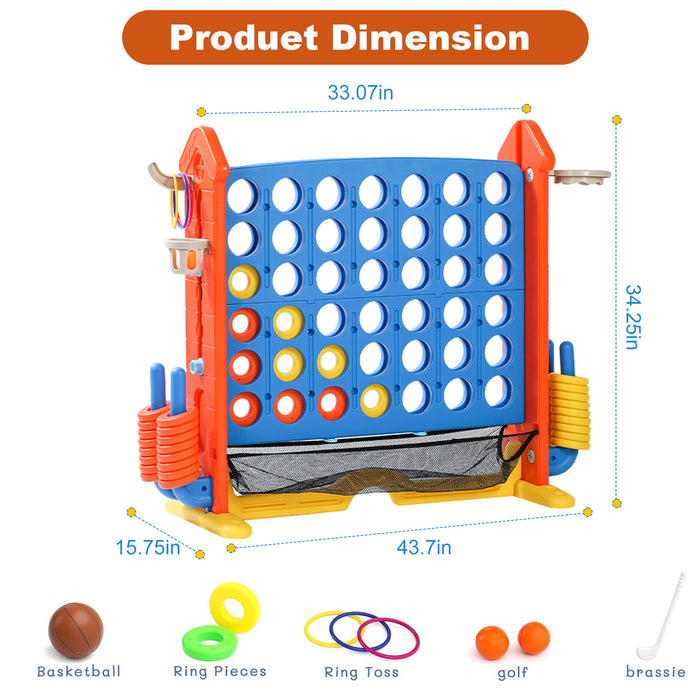 4 To Score Giant Game Set With Mesh Bag & Jumbo Connect 4