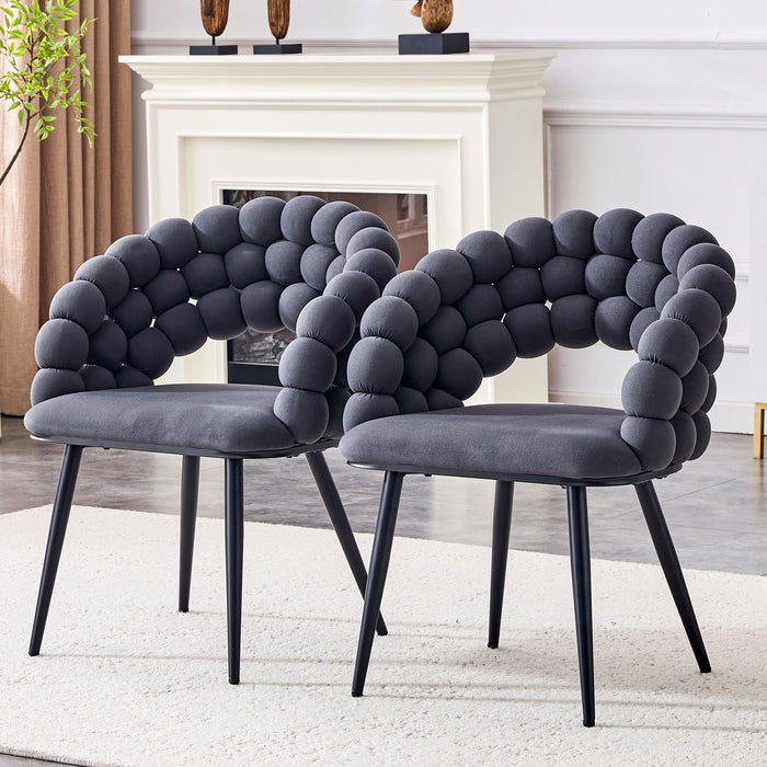 Puffy Bubble, Ball Chain Chairs For Dining Room (Set of 2)