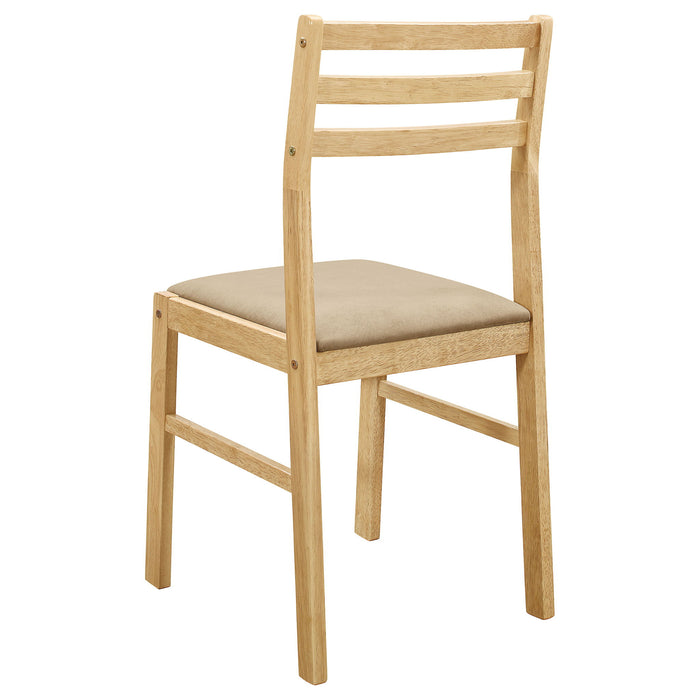 3 Piece Dining Set With Drop Leaf Table And Upholstered Chairs