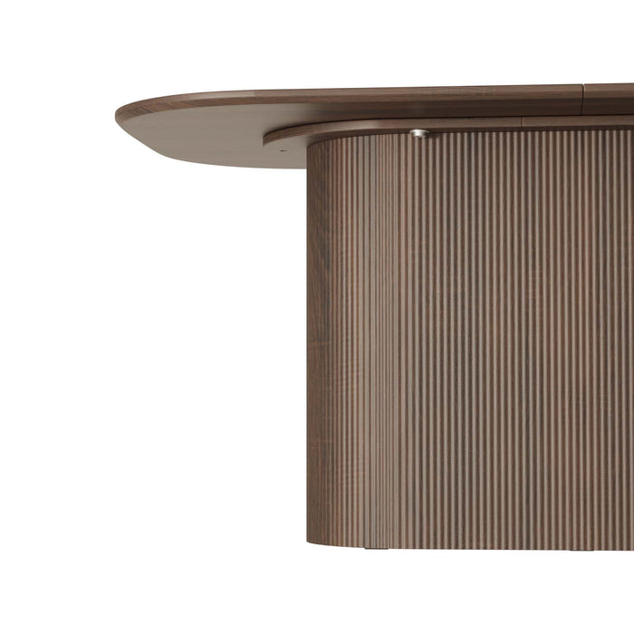 Modern Dining Table With Vertical Striped Legs