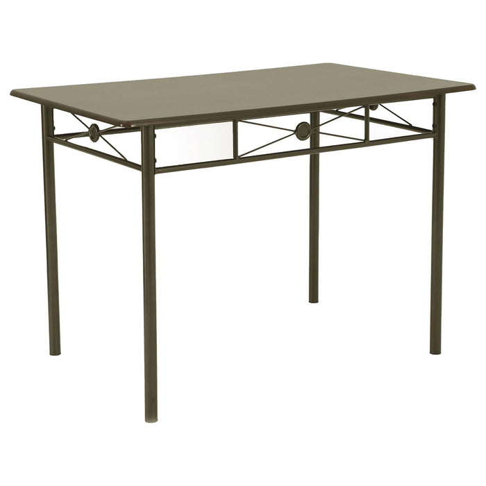5 Piece Rectangle Dining Set With Tubing Base