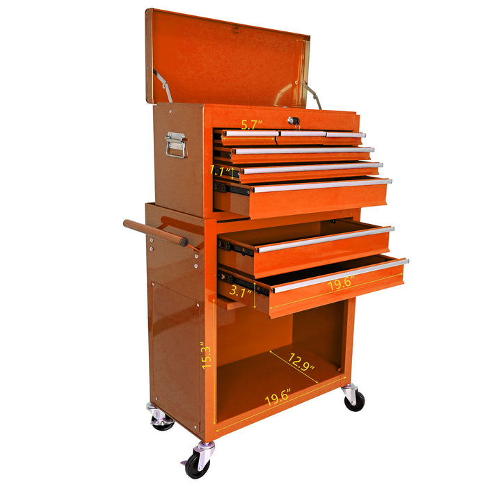 High Capacity Rolling Tool Chest With Wheels And Drawers, Storage Cabinet
