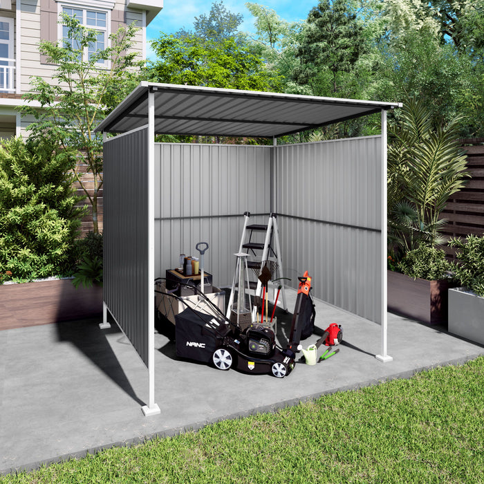 Outdoor Pergola, Bike Storage Shed, Grill Gazebo For Patio - Gray