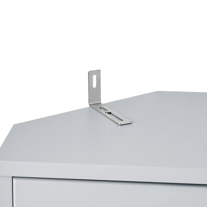 Multi Functional Corner Cabinet With Adjustable Shelves And 2 Doors
