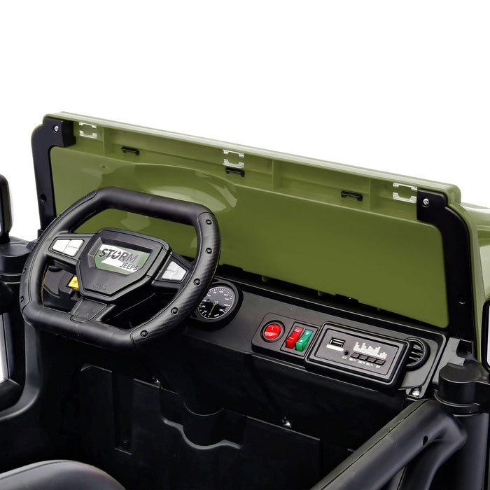 Electric Car With Remote Control, Colorful LED Lights, USB & MP3