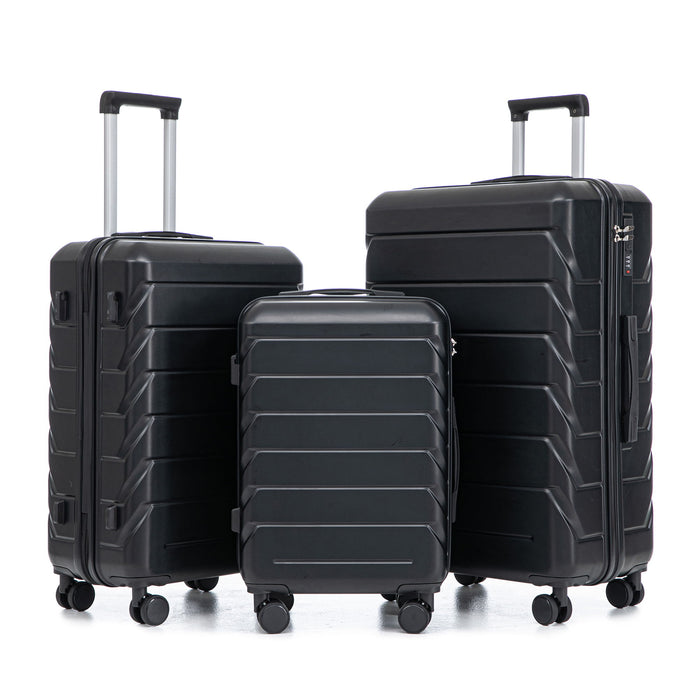 3 Pieces Set 20" / 24" / 28" Spinner Wheel Luggage With Combination Lock
