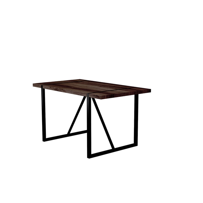 Modern Dining Table With Black Metal Legs For 4 - 6 Person