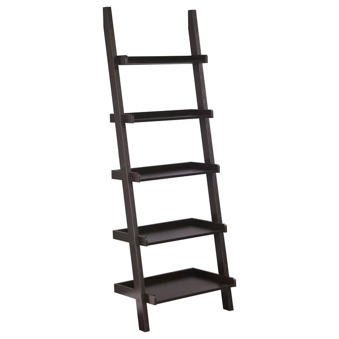 Blackburn - 3 Piece Ladder Bookshelf Set With Modular Design - Cappuccino