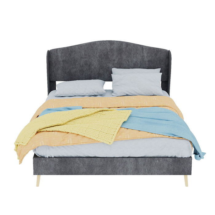 Upholstered Bed, Tufted Headboard, Comfortable Sleep