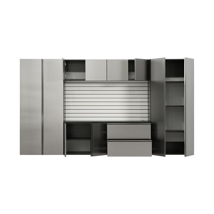 Nova - Series Garage Cabinet Set A With Soft Closing Doors - Metallic Gray