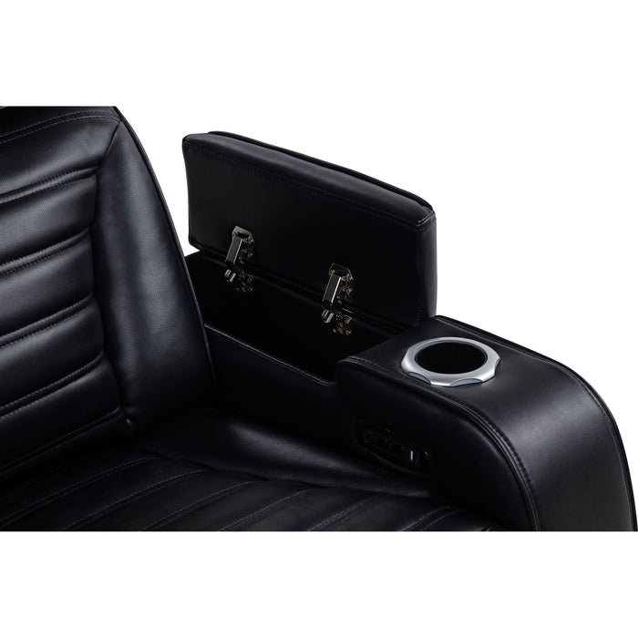 Isadora - Power Reclining Loveseat With Dual USB Charging And Built In Bluetooth Speaker - Black