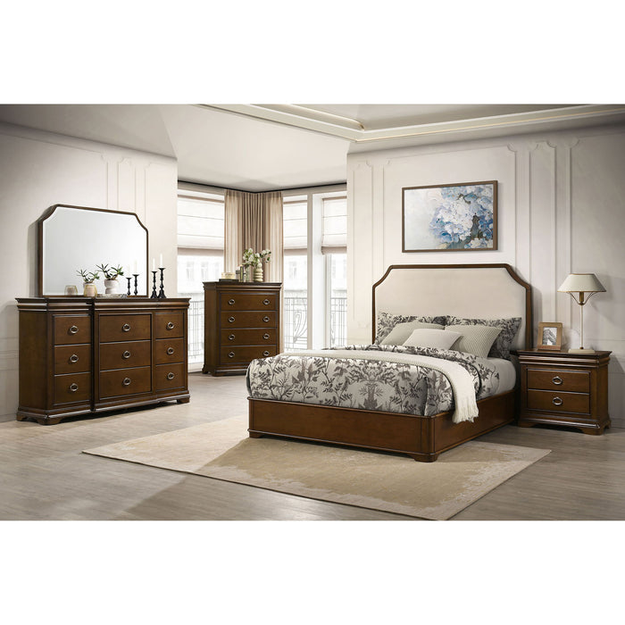 Leonide - 2 Drawer Nightstand With USB Charging And Hidden Storage - Cherry