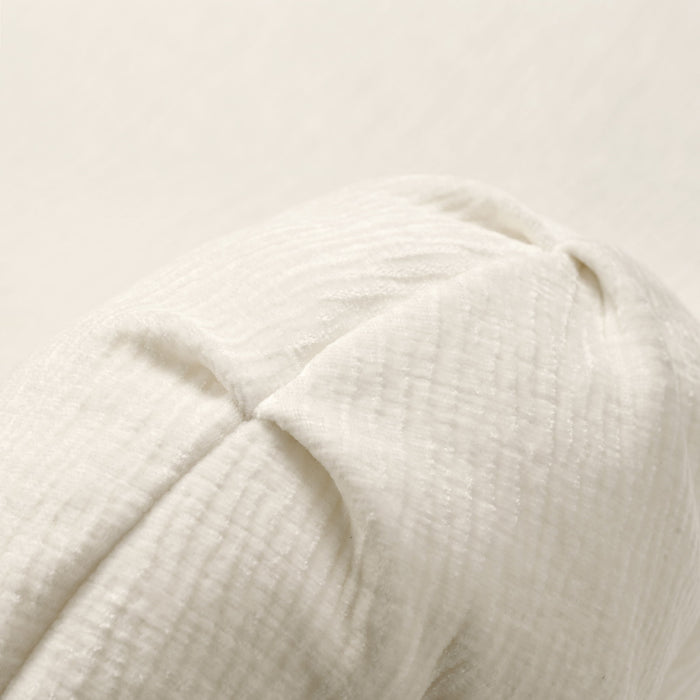 Extra Large Sectional Sofa Soft Fabric Upholstery, Elegant Curved Design With 3 Round Cushions, High - Resilience Foam For Ultimate Comfort - Beige