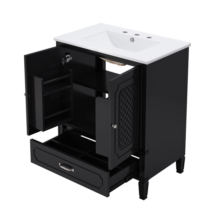 Bathroom Vanity With Sink, Soft Closing Door, Multi Functional Storage