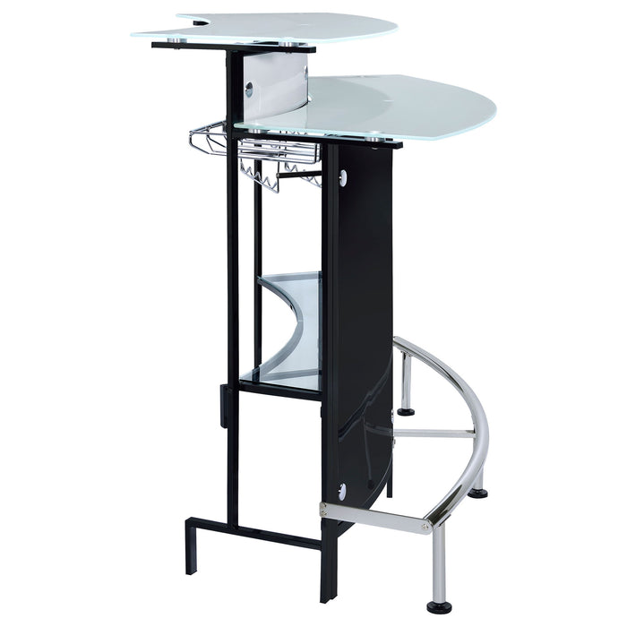 Keystone - Home Bar With Stemware & Wine Storage - Black