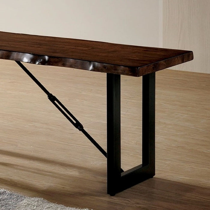 U - Shape Bench With 2 Tone - Black / Walnut