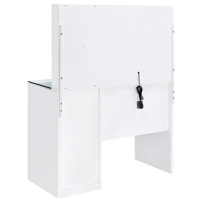 Kerr - 2 Drawer Makeup Vanity Table With Mirror And Stool