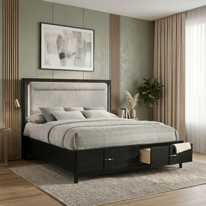 Opel - Storage Bed With LED Headboard