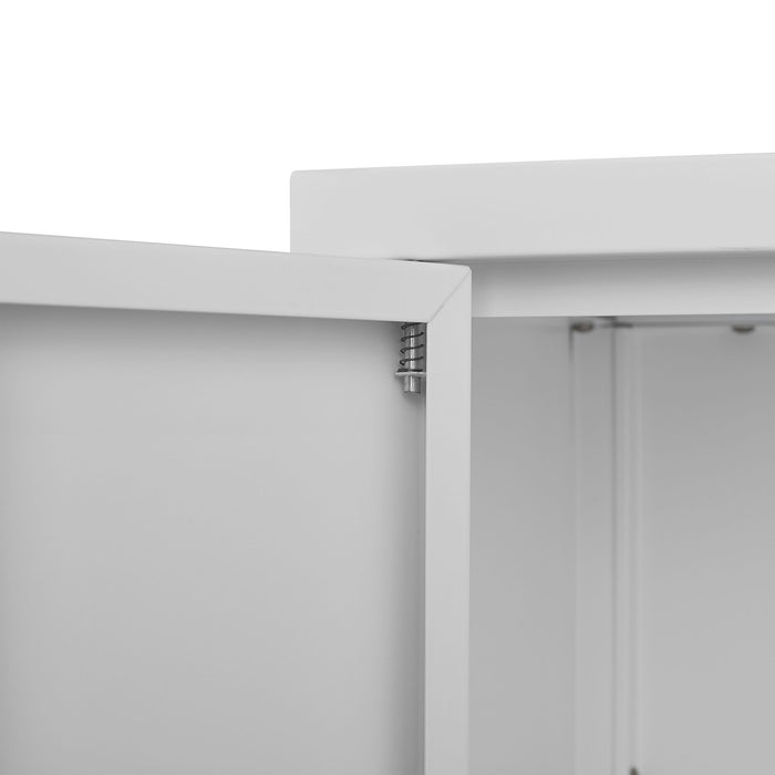 Modern Storage Cabinet With Adjustable Shelves, Magnetic Door Stopper