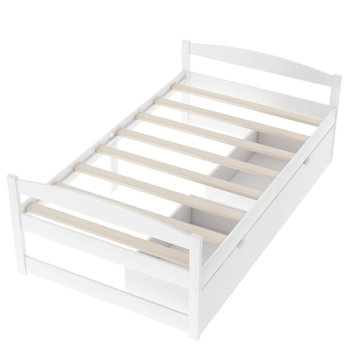 Platform Bed With 2 Drawers
