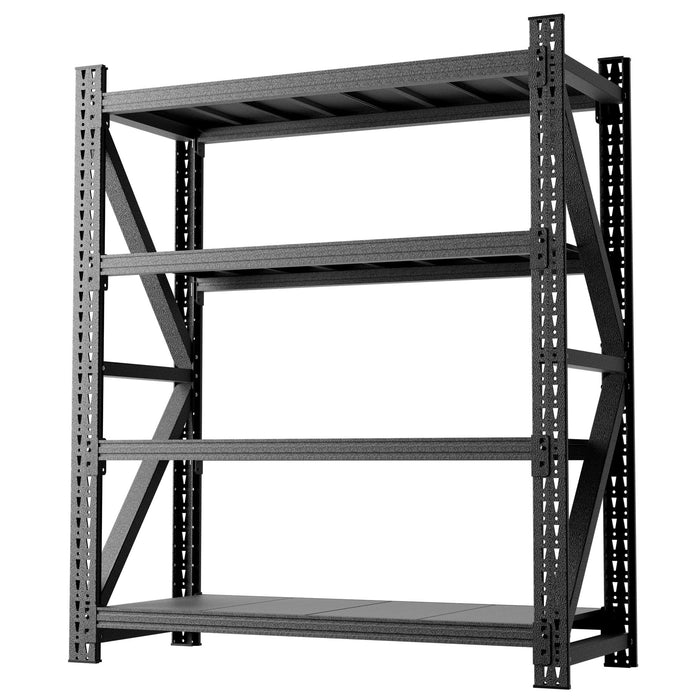 Heavy Duty Adjustable Garage Shelves, 4000LBS Storage Rack Industrial Shelving Unit - Black