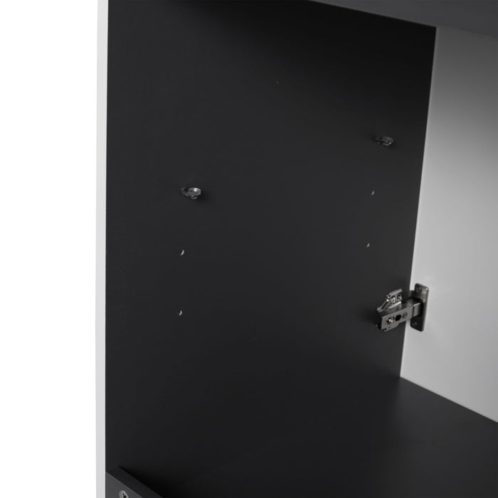 Contemporary Freestanding Bathroom Vanity With Resin Sink & Soft-Close Cabinet Doors