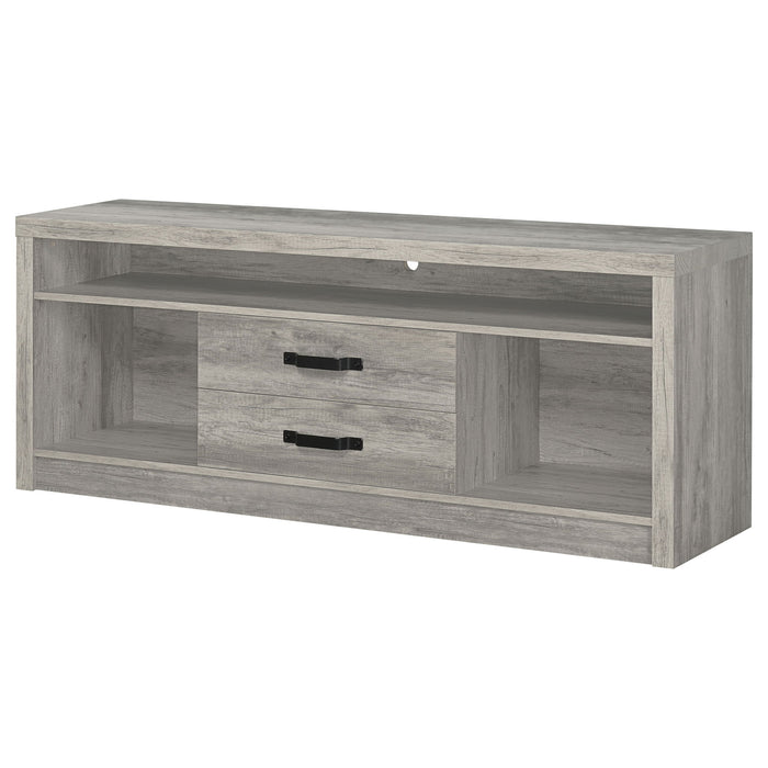 Bergeron - 2 Drawer TV Stand - Driftwood