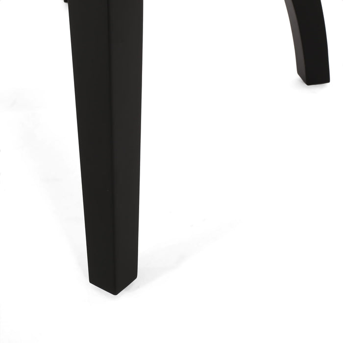 Elegant Dining Chair With Cane Web Backrests And Velvet Upholstery