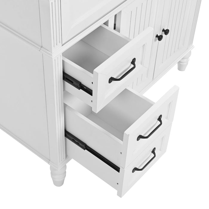 Bathroom Vanity With Sink, 2 Doors 2 Drawers, Freestanding Design