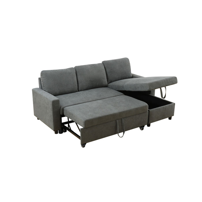 L - Shaped Convertible Sofa Bed With Storage Chaise