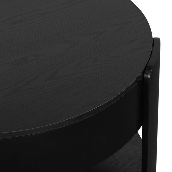Round Lift Top Coffee Table With Hidden Storage