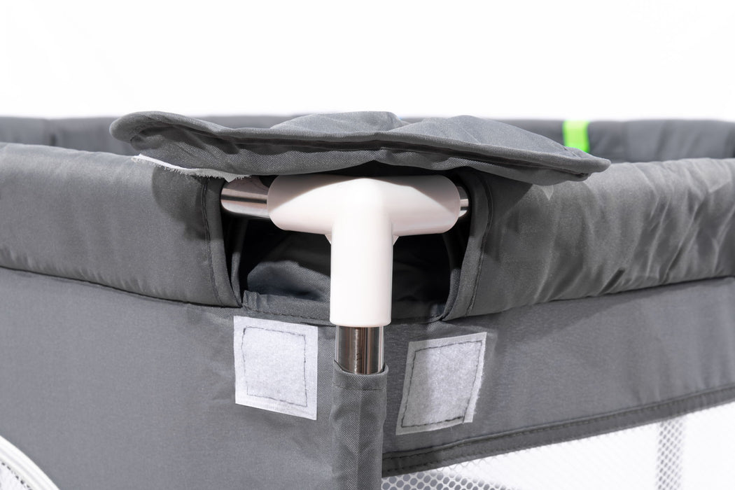 Fabric Baby Playpen, Baby Fence Play Area With Anti Slip Base - Gray