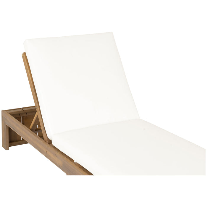 Adjustable Outdoor Chaise Lounge Patio Recliner With Removable Cushion