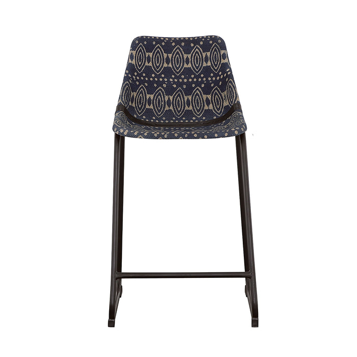 Claire - Canvas Upholstered Counter Chair (Set of 2) - Blue
