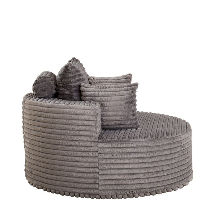 Modern Single Sofa With Backrest Pillow For Living Room