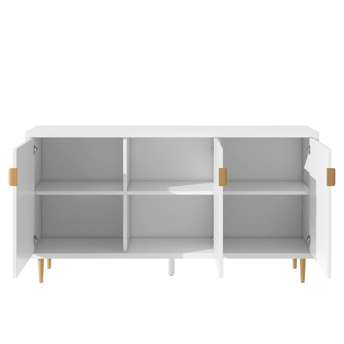 Modern TV Stand With 3 Doors And Adjustable Shelves