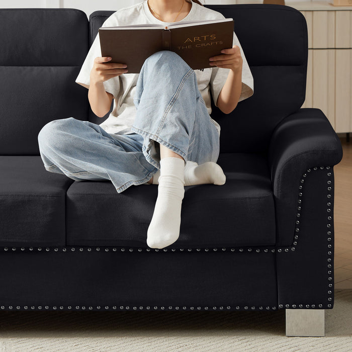 3 Seater Elegant Stationary Sofa