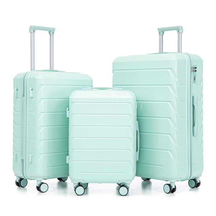 3 Pieces Set 20" / 24" / 28" Spinner Wheel Luggage With Combination Lock
