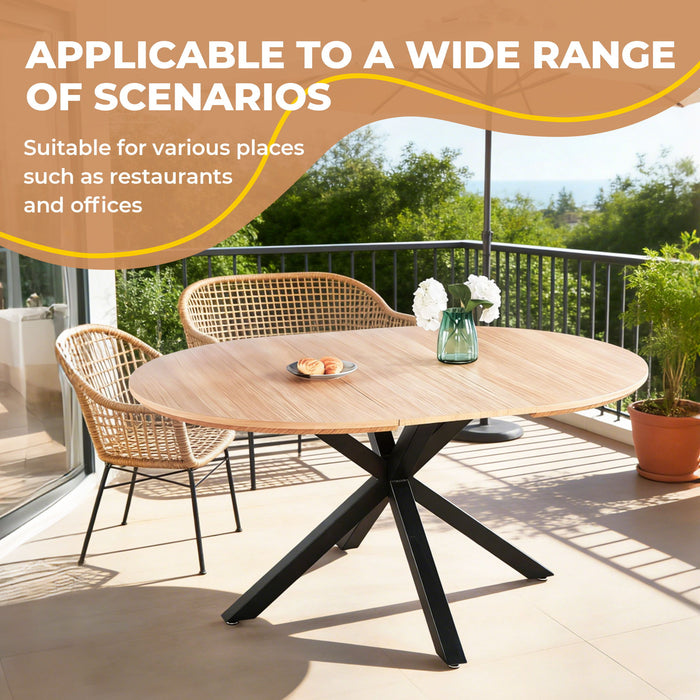 Extendable Round Dining Table - Oak