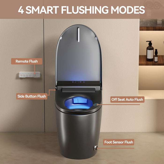 Smart Bidet Toilet With Auto Open / Close Seat
