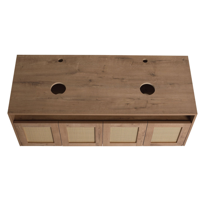 Bathroom Vanity & Art Sink, 2 Soft Close Doors, Float Mounting Design