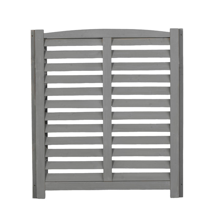 3 Panel Outdoor Wooden Air Conditioner Fence