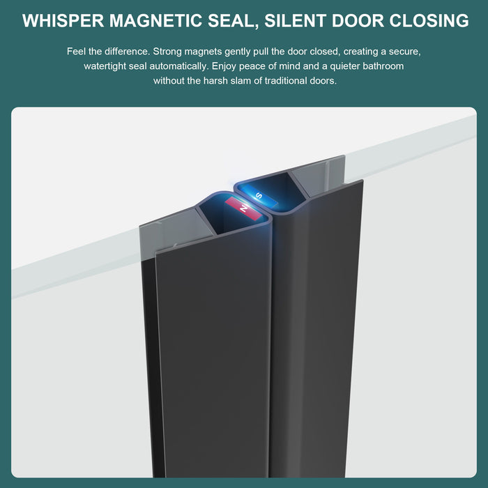 Diamond Shaped Corner Shower Door, Inward Sliding, Stainless Steel Frame