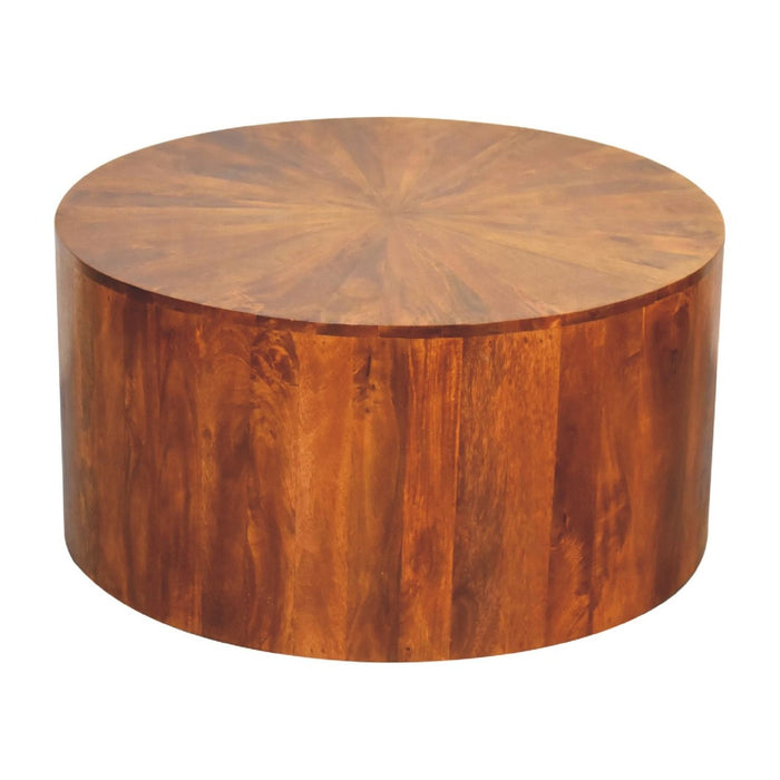 Round Coffee Table - Chestnut