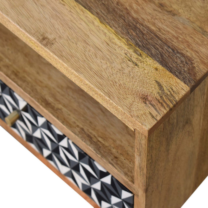 Mosaic Nightstand, 1 Drawer - Oak
