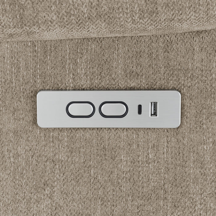Beca - Upholstered Power Lift Recliner With Cupholders And USB Charging