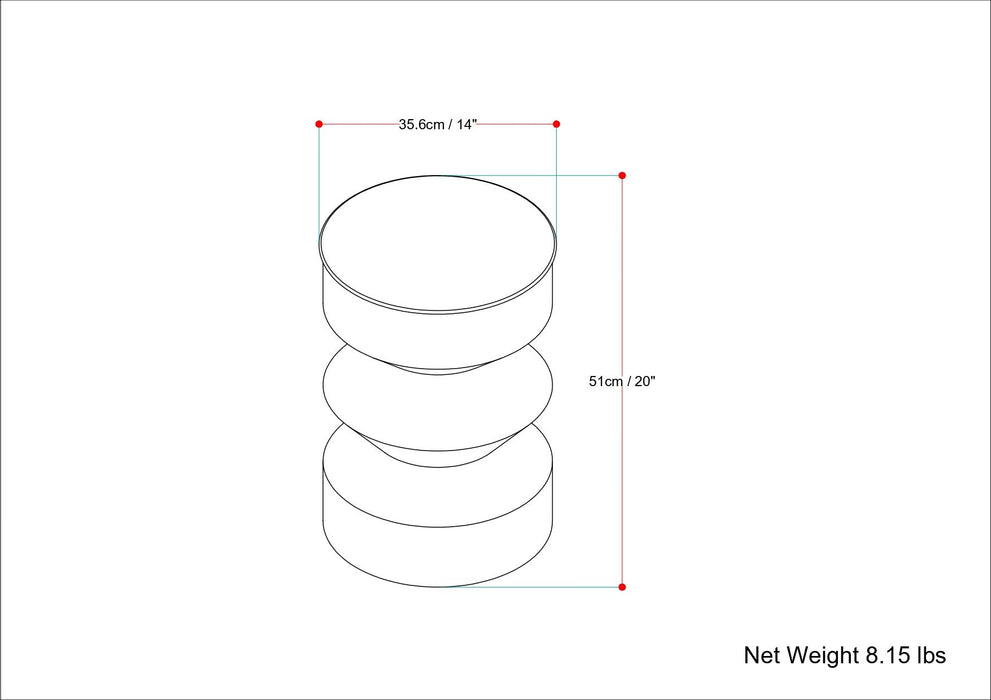 Miller - Side Table - Black / Brass