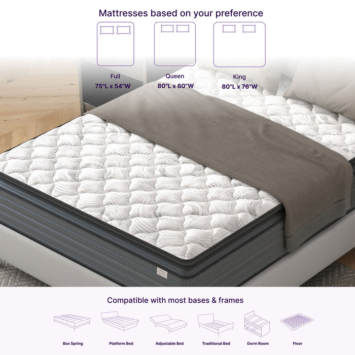 Isabella - 14" Hybrid Pillow Top Mattress