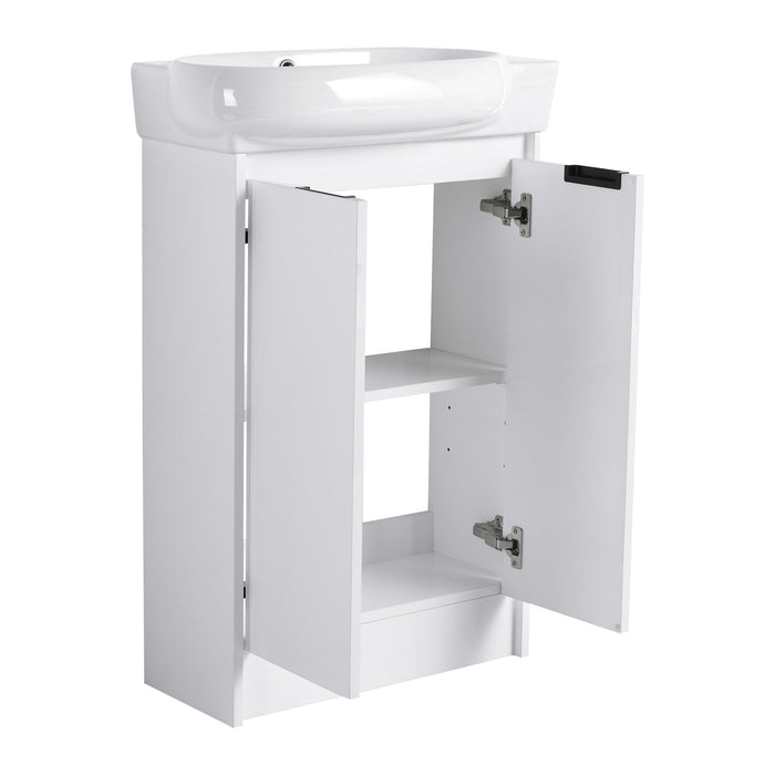 Freestanding Bathroom Vanity & Sink, Soft Close Doors