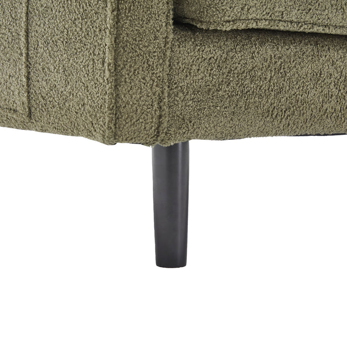 Mid Century Modern Loveseat Sofa With USB Ports, Removable Pillow Cover